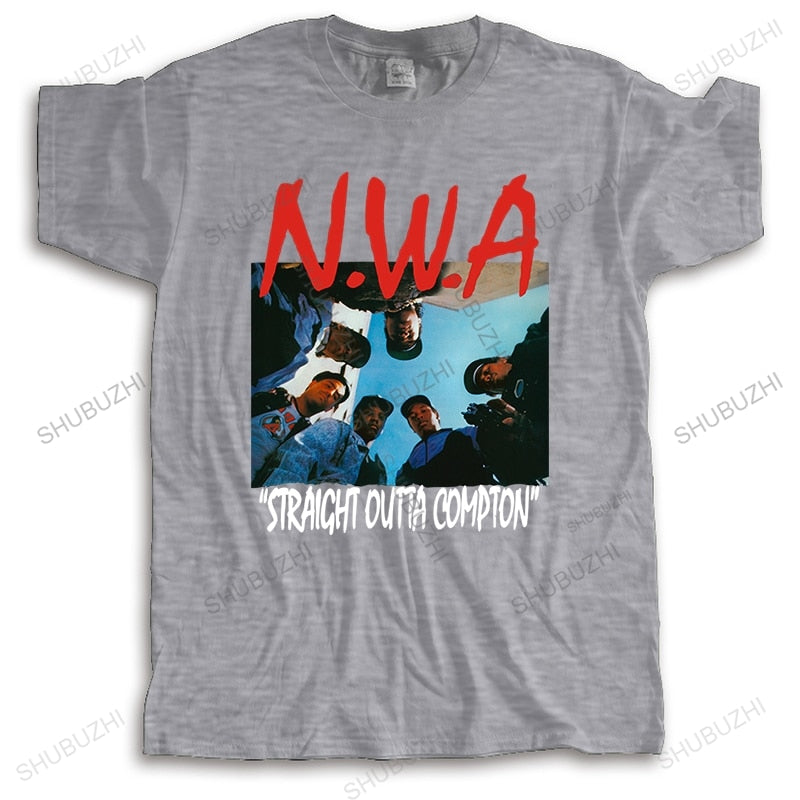 Mens fashion tshirt loose summer streetwear tee tops Nwa Straight Out Compton Bigger Size Homme print Teeshirt Short Sleeve