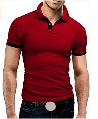 Summer Men's T-shirt Polo Shirt White Shirt Cotton Men's T-shirt