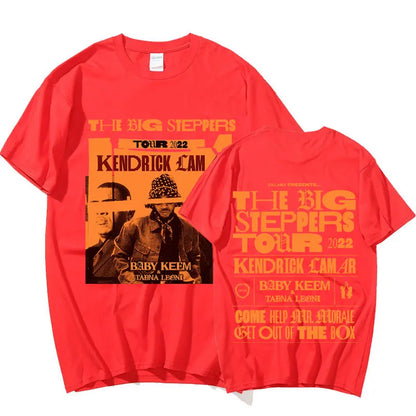 Rapper Kendrick Lamar T-shirts Music Album Mr Morale & The Big Steppers 2022 Tour Double Sided Print T Shirt Hip Hop Streetwear