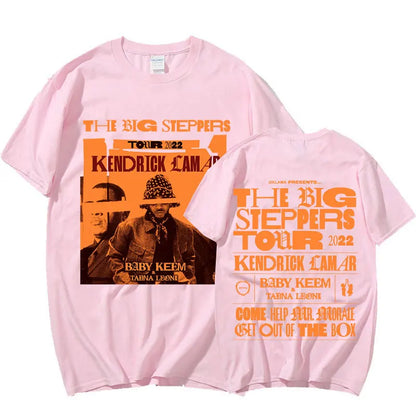 Rapper Kendrick Lamar T-shirts Music Album Mr Morale & The Big Steppers 2022 Tour Double Sided Print T Shirt Hip Hop Streetwear