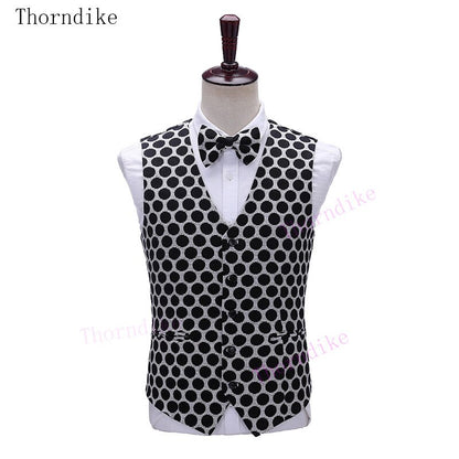 Thorndike 2020 New Fashion Party Costumes Mens Wedding Jacket Singer 3-Piece Suit Blazer Hombre Male Evening Masculin