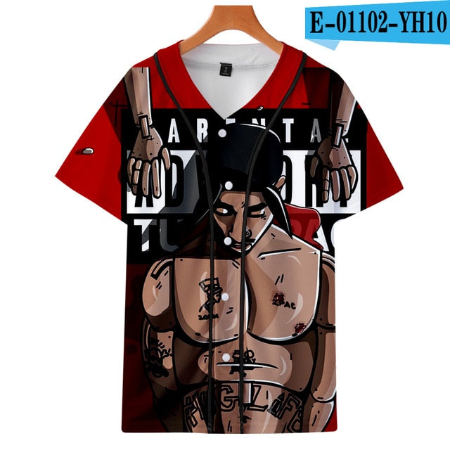 Men Women 3D Print Tupac 2pac T-shirt Short sleeve O-Neck Baseball shirt Hip Hop Swag harajuku Streetwear Design Baseball Jersey