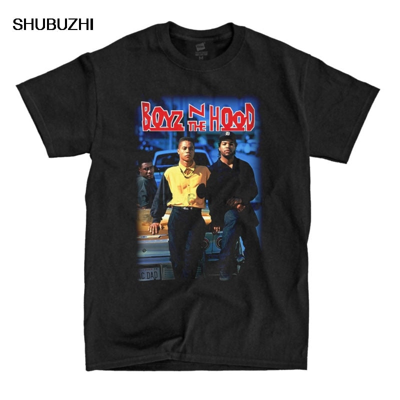 cotton tshirt men summer fashion t-shirt euro size Boyz N The Hood - Black Shirt - Ships Fast! High Quality!