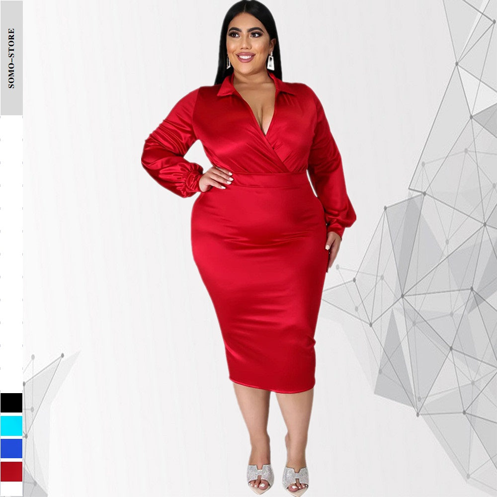 Office Ladies Plus Size Two Piece Set Women Skirt Long Sleeve Shirt and High Waist Elegant Formal Outfits Wholesale Dropshipping